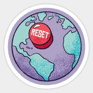 Reset Eartth - Green - Ecology Sticker